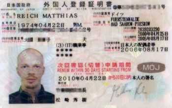 Alien registration Card