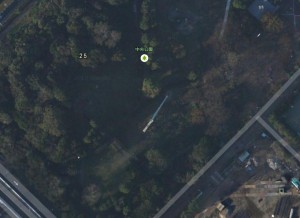 Satellitenbild der Rutsche bei Google Earth
