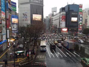 Mitten in Shibuya