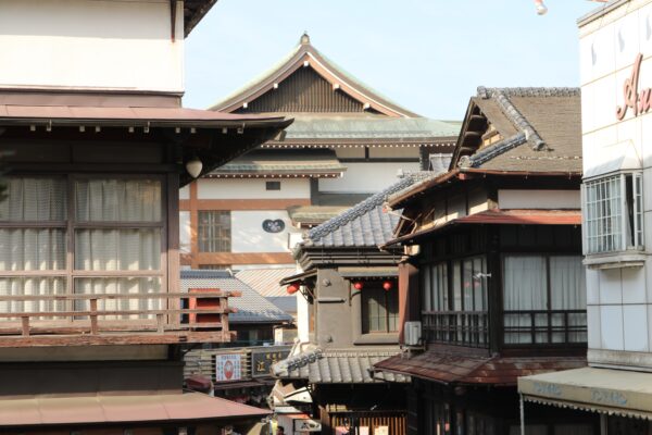 Blick von der Nakamichi-Strasse Richtung Naritasan