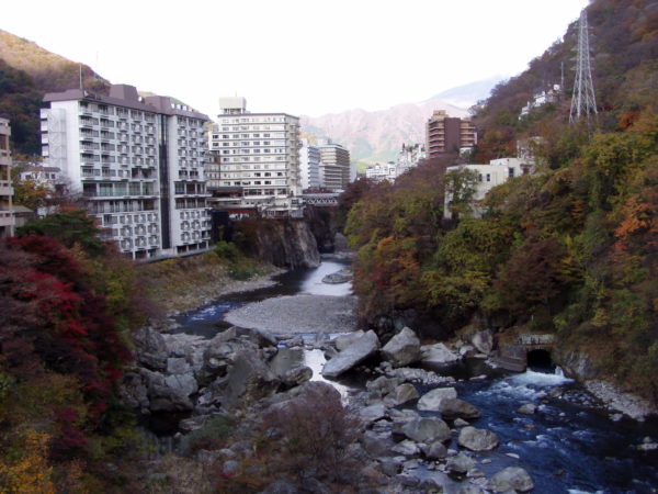 Die Schlucht des Kinugawa nebst Bettenburgen