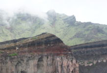 Aso, der grosse Vulkan in der Mitte von Kyushu
