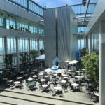 Die große Dachterrasse des Wolkenkratzers