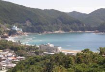 Hiwasa – Meeresschildkröten und eine Burg Der Strand von Hiwasa