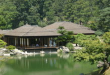 Takamatsu – Hauptstadt der Präfektur Kagawa Takamatsu: Teepavillion im Ritsurin-Park