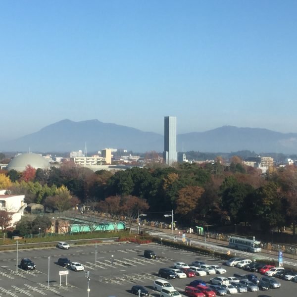 Wahrzeichen der Stadt - der nahe Mt. Tsukuba