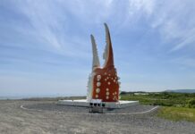 Mombetsu – Kleinstadt im kalten Norden mit den besten Krabben Japans Der Krabbe wird am Ortseingang von Mombetsu ein gebührendes Denkmal gesetzt