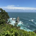 Der Kamitategami-Iwa, im Hintergrund die Kii-Halbinsel (Wakayama)
