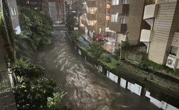 Shibuya kurz vor Überschwemmung | Es gibt kein Reis, Baby ... und nach einem extremen Gewitter