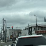 Typisches Straßenbild in der Innenstadt von Chitose