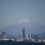 Skyline von Yokohama mit dem Fuji-san im Hintergrund