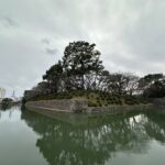 Wassergraben am Burgpark von Shizuoka